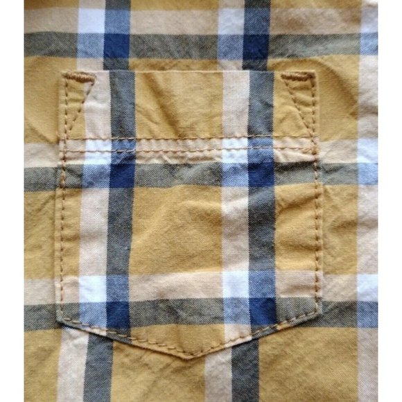 Oshkosh Top Boys 2T Plaid Button Up Long Sleeve Pocket Fall Harvest - Picture 10 of 13